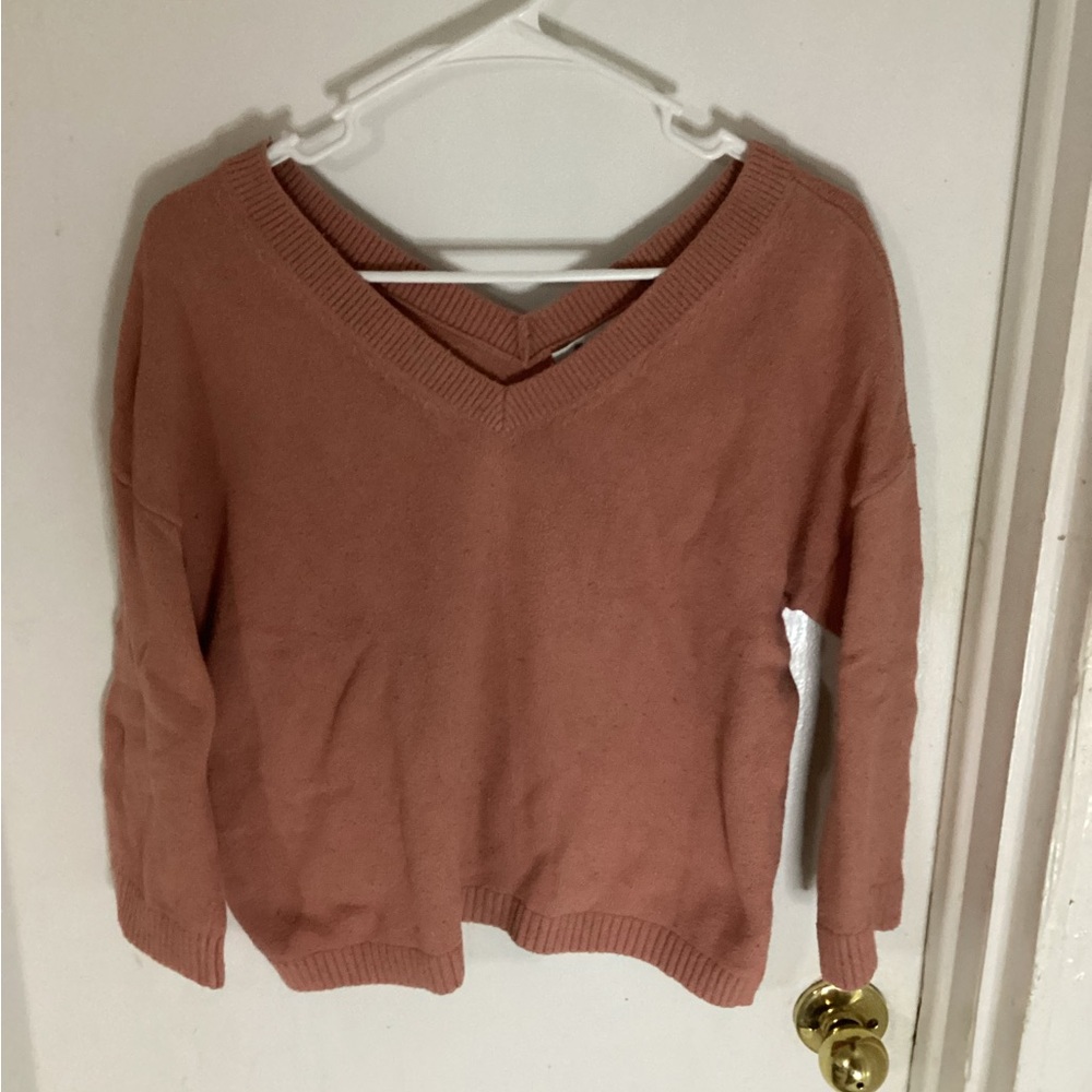 Madewell front & back vneck pull on sweater size small